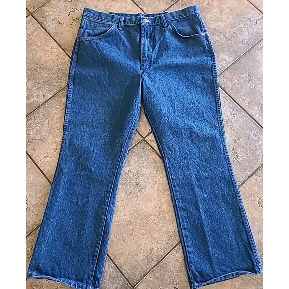 Vtg Y2K Wrangler Cowboy Retro Original Fit Jeans Men's 38×29 Blue 945NAV Work - Picture 1 of 7